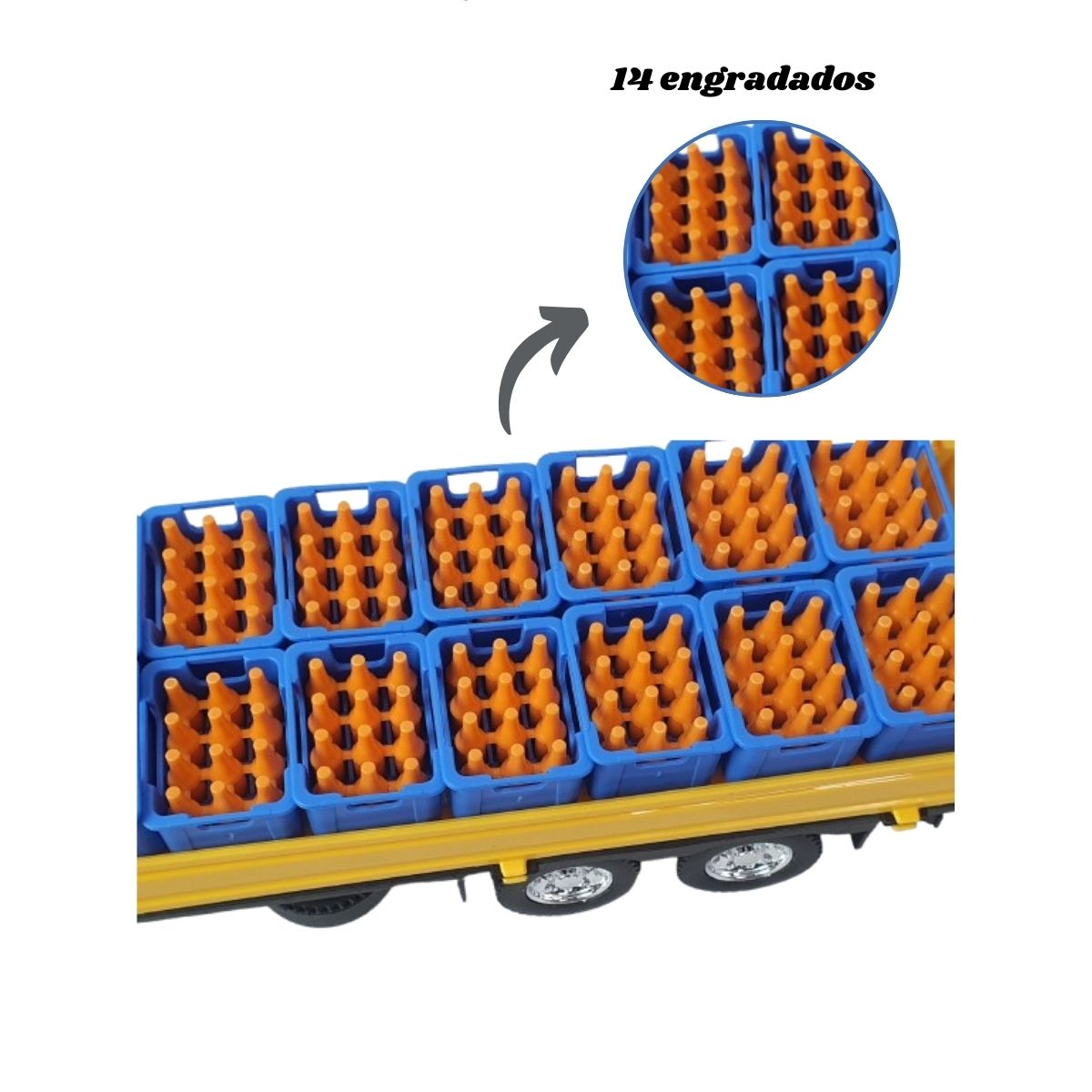Brinquedo Caminhão De Bebidas Iveco Dropside Amarelo - Usual Brinquedo Caminhão De Bebidas Iveco Dropside Amarelo - Usual